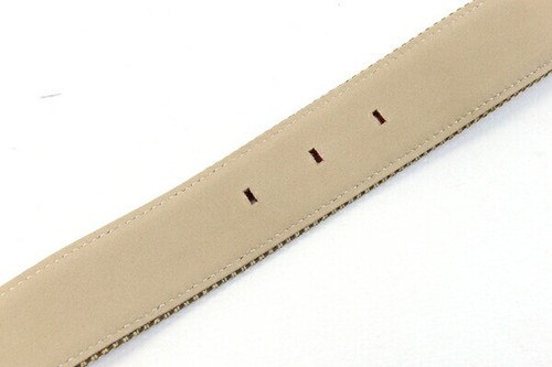 BVLGARI Belt Beige Red Orange Gold 105cm Metal Fittings Canvas Leather Used - Picture 5 of 8