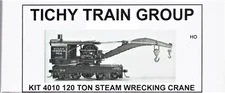 HO Scale Tichy Train Group 4010 120-Ton Brownhoist Railroad Wrecking Crane Kit