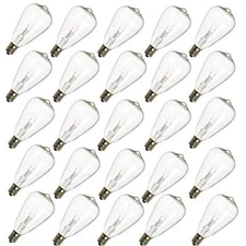 Romasaty 25-Pack ST35 Light Bulbs Replacement Edison Clear  Assorted Colors 