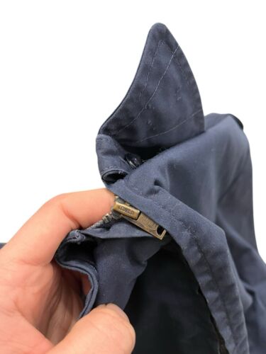 Giacca da lavoro vintage anni 60 Scoville cerniera blu navy ritagliata media - Foto 4 di 5
