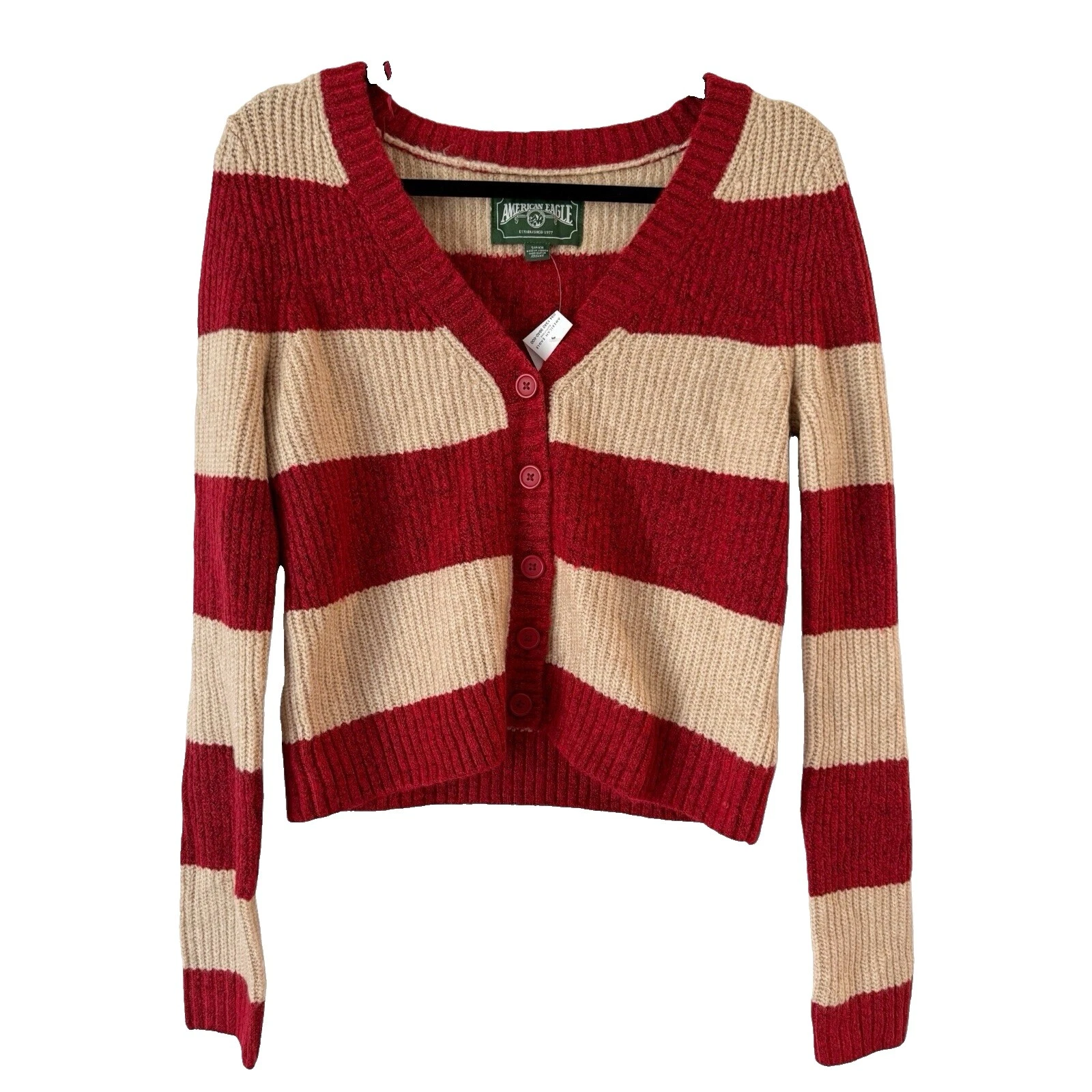 Chaqueta de mujer American Eagle Outfitters Suéteres para mujer a rayas