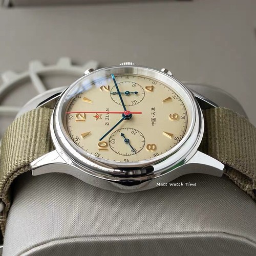 Seagull 1963 ST1901 Venus 38mm Chronograph Sapphire, Display Back, 2 Straps BNIB - Picture 8 of 11