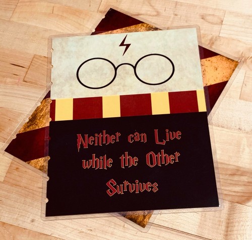 Harry Potter Glasses Quote Front & Back Cover Set 4 use with HAPPY Planner~ - Picture 3 of 4