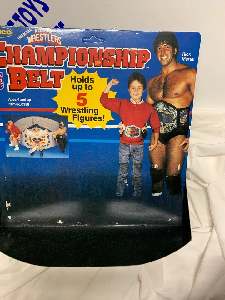 Cinturón de campeonato de juguete vintage 1985 Rick Martel AWA Remco — escaso — sin usar Foto 4 de 4