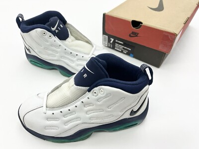 1998 Nike Air Garnett White Midnight Navy Teal Sz Men Vintage