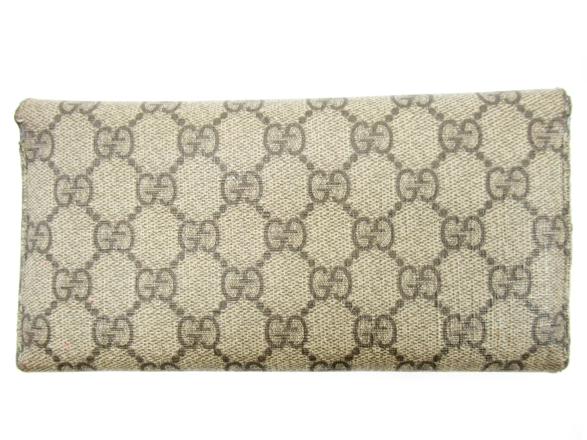 Authentic Gucci purse GGpattern beige PVC x leather Authentic T17247 eBay