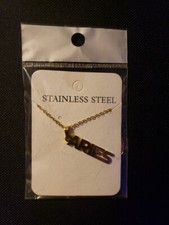 Horoscope Stainless Steel Gold Tone Necklace Zodiac, Star Sign
