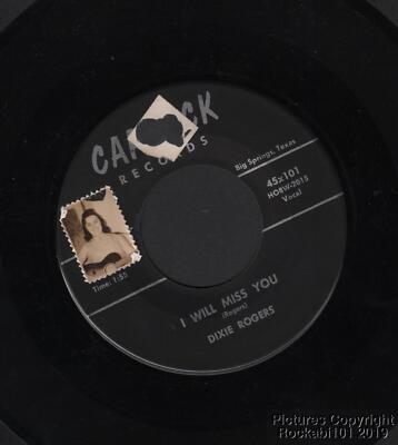 Hear 1957 Dixie Rogers Country Bop 45 - I Will Miss You / What Then Will You Say