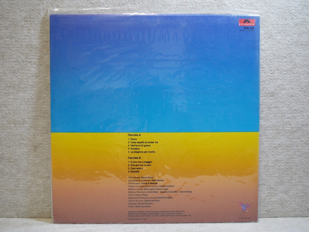 Mauro Pelosi La Stagione Per Morire 1994 LP W/Insert Sealed Italy