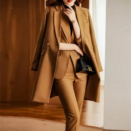 Women Formal Business Suits Professional High Quality Trousers Set Pantsuits - Picture 3 of 32