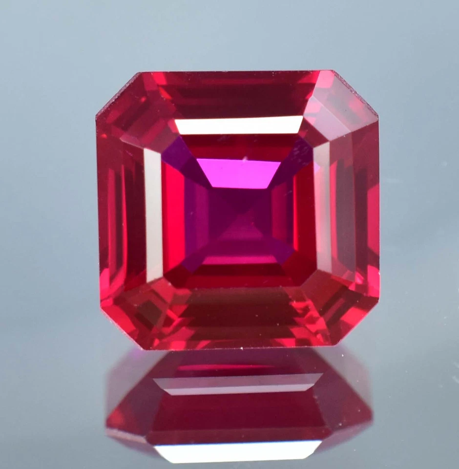 11x11 MM Natural Mozambique Blood Red Ruby Square Loose Gemstone GIT Certified - Image 3 of 4