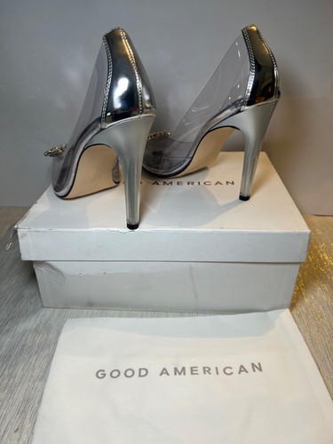 Neu! Good American Cinder F ** King Rella Heels Lucite mit Karton Größe 10,5 (passt 9,5 Fuß) - Bild 3 von 8