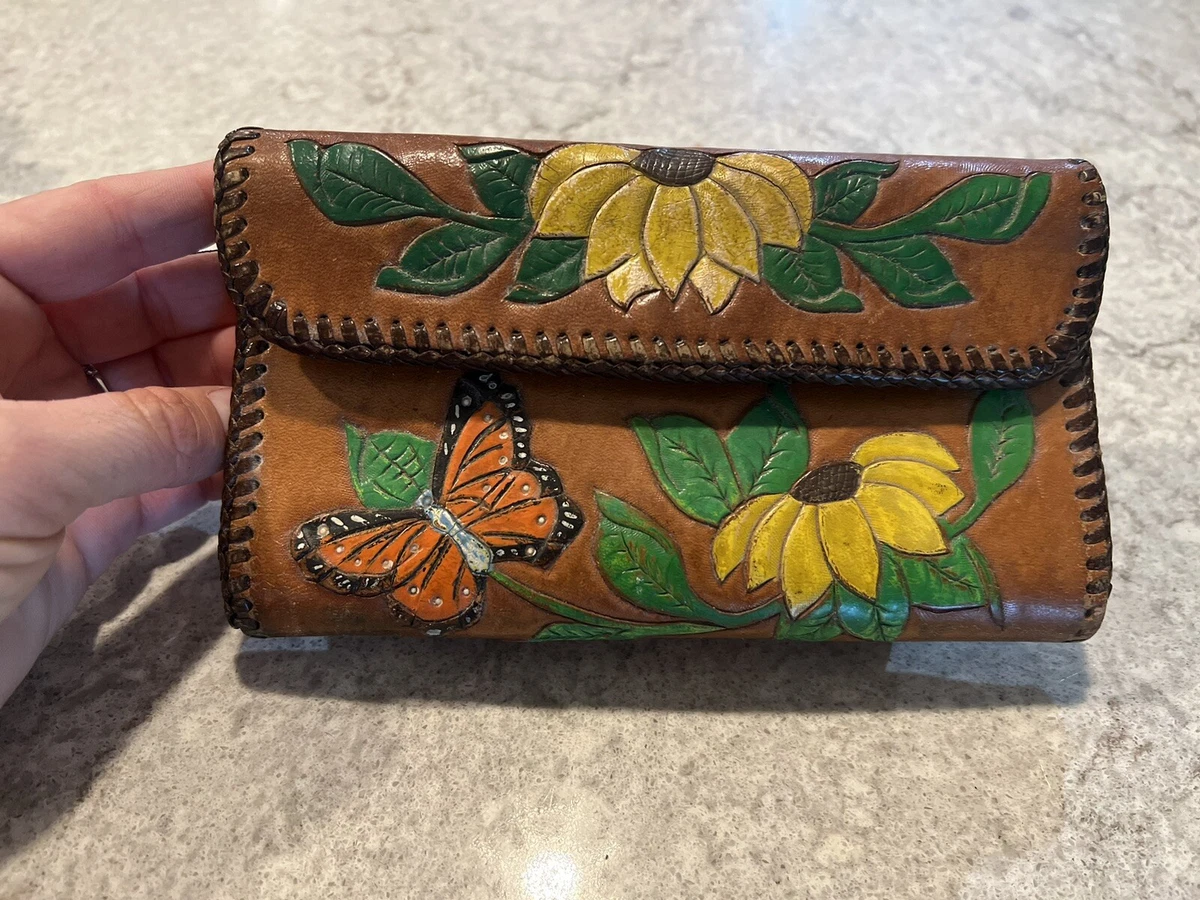 Ladies Leather Hand Painted Wallet