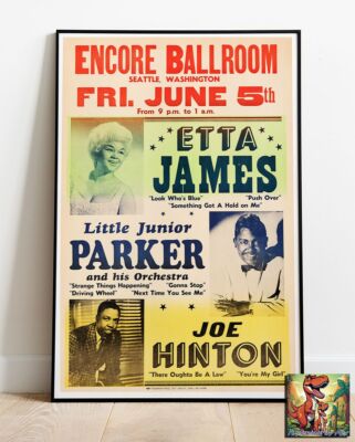 Etta James Little Jr Parker 1964 Tour Poster - bis zu 36 Zoll