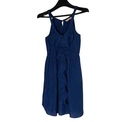 rebecca taylor ruffle silk dress Rebecca Taylor Silk Chiffon Ruffle Mini Dress