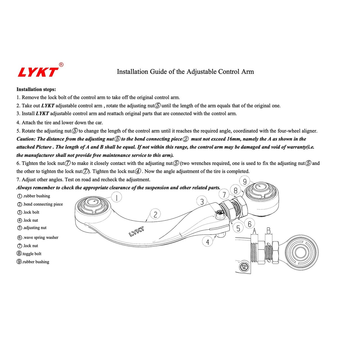 Rear Camber Bolt Kit Fit For Ford Edge Fusion Mustang And Lincoln - View #7