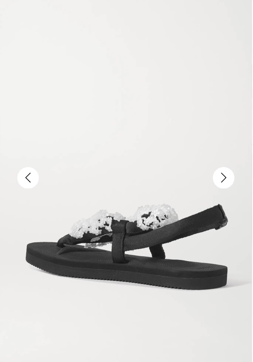 CECILIE BAHNSEN SUICOKE コラボ サンダル 24センチ Cecilie Bahnsen - x Suicoke Kat embellished sandals Cecilie