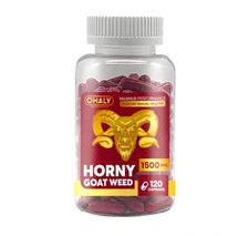 Qhaly Horny Goat Weed Extract (Epimedium) Saw Palmetto Ginseg - 120 Capsules 