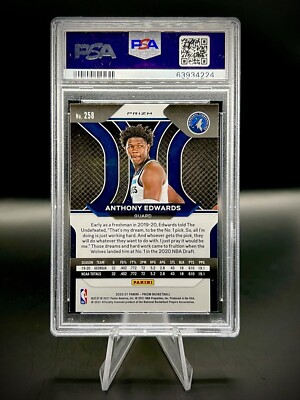 🧡2020-21 Panini Prizm Anthony Edwards #258 Rookie Orange Cracked