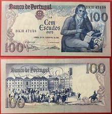 Portugal 1981 100 Escudos Manuel M. B. du Bocage P-178b Sig 3 GEM UNC US-Seller