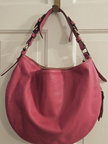 AUTHENTISCHE VINTAGE DOONEY & BOURKE SIGNATUR ROSA LEDER KIESEL HANDTASCHE - Bild 12 von 14