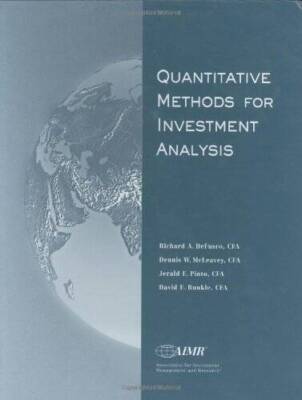 Quantitative Methods for Investment Analysis - Hardcover - GOOD