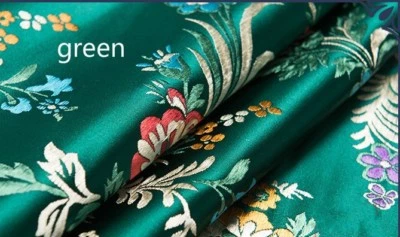 Chinesisch Satin Blumen Stoff Begonie Damast Brokat DIY Tüte Kleidung Craft Mode - Bild 1 von 4
