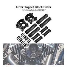 CNC Engine Pushrod Tube Lifter Tappet Block Cover For Harley Touring Twin Cam