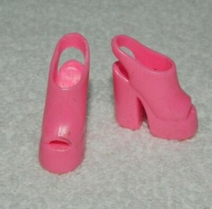 Barbie Doll Fashionistas Fashion Fever Pink Platform Open Toe Sandal Heels Shoes | eBay