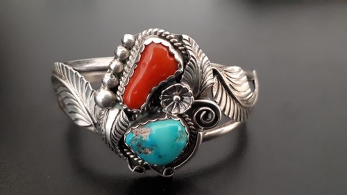 Indianerschmuck Armreif Navajo 925 Sterling Silber signiert - Bild 2 von 5