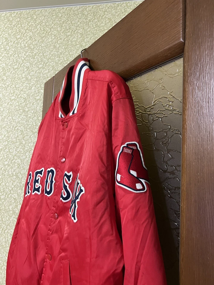 CHAQUETA BOMBER MLB DE BÉISBOL MAJESTUOSA SERIE MUNDIAL MAJESTUOSA DE LOS 90 RARA BOSTON RED SOX TALLA M Foto 3 de 4