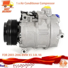 NEW For 2003-2006 BMW X5 3.0L 2979CC l6 CO 10837C A/C AC Compressor With Clutch