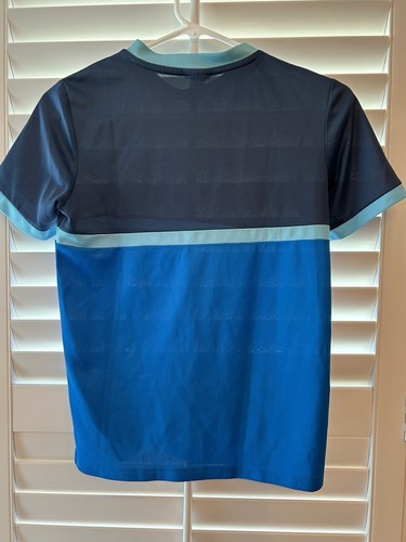 Adidas Tennis Shirt Boys-Youth Size 13-14 Color Blue - Picture 2 of 4