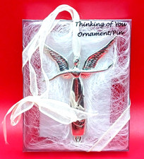 Serenity Thinking of you Ornament/Pin Silver Tone
