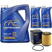 MotoröL Set Mannol Defender 10W-40 7 Liter + ÖLfilter FüR Mercedes V-Klasse Vw