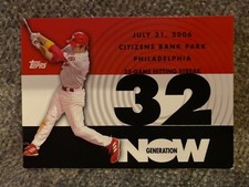 2007 Topps Generation Now Insert #GN82 Phillies Chase Utley Baseball Card
