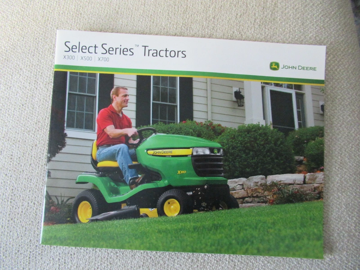 John Deere X300 X500 X700 series lawn garden tractor brochure