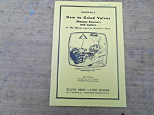 SOUTH BEND LATHE BOOKLET , HOW TO GRIND VALVES , 8 PGS. , ORIGINAL 1935