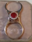 FLIP RING NATURAL GEM TESTED ROUND RUBY MAN MADE DIAMOND 4.70CT 925 SILVER SIZE7 — photo 3