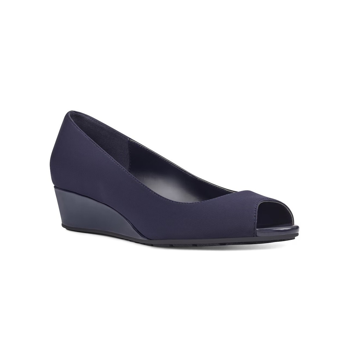 Bandolino Womens 11 M Navy Blue Candra Peep Toe Wedge Heels NIB GY7 | eBay