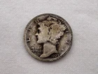1927 S U.S. Mercury Head Silver Dime KW-3