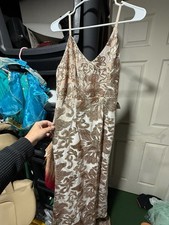 Lulus Sequin and Velvet Embellished Formal Maxi Dress
