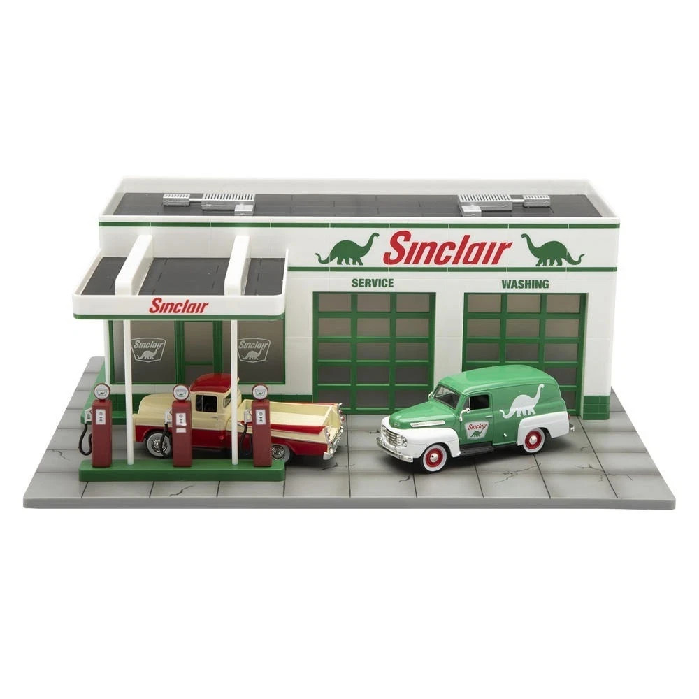 O Scale Sinclair Gas Station Model Classic Prelit Service Station Building 1:48