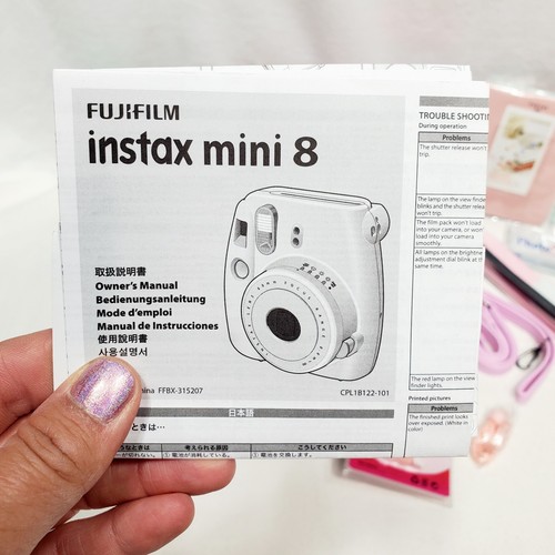 Fujifilm Instax Mini 8 Instant Camera Pink In Excellent Condition W 2 Films Read - Picture 14 of 15