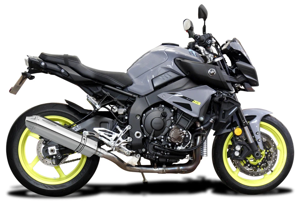 Yamaha FZ-10 MT-10 2016-2021 Kit de silenciador de escape de acero inoxidable triovalado de 17" deslizable Foto 3 de 4