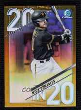 2020 Bowman Draft 20 in '20 Gold Refractor 5/50 Nick Gonzales #20IN20-NG 5x8