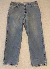Vintage Levis 550 Mens Relaxed Fit 40x30 Medium Wash Distressed Denim Jeans