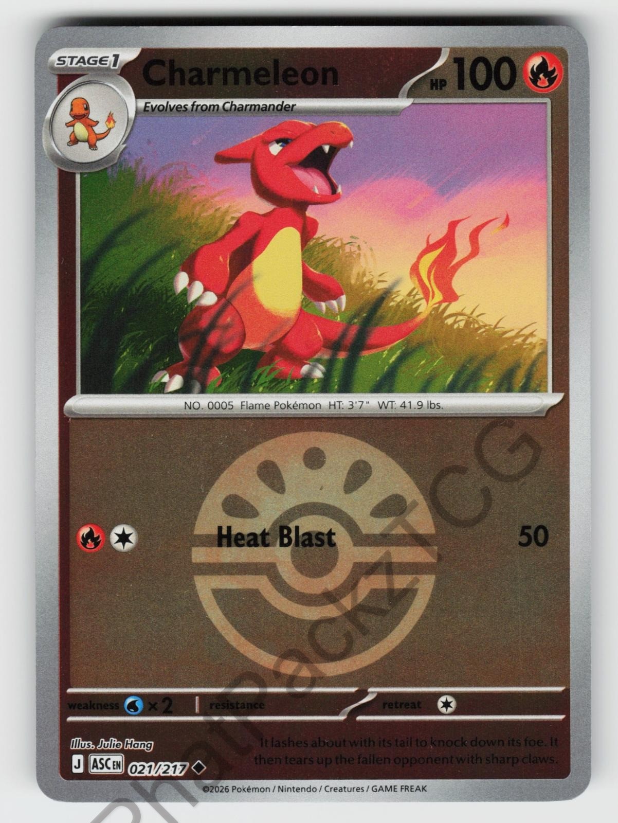 Charmeleon (Friend Ball) 021/217 Ascended Heroes UC Reverse Holo NM/M Pokemon