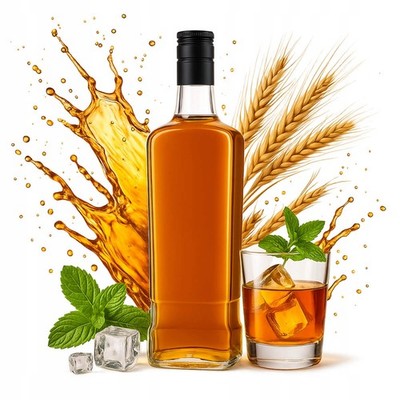 JACK WALKER 700ml Glasflasche für Whisky, Schnaps, Säfte, Liköre + Verschluss