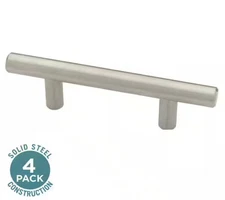 (4-Pk) Liberty Cabinet Hardware Handle Bar Pull Stainless Steel 3" P13456L-SS-U1